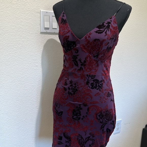 Lulu's Party Girl Plum Purple Velvet Bodycon Mini Dress - Picture 4 of 5